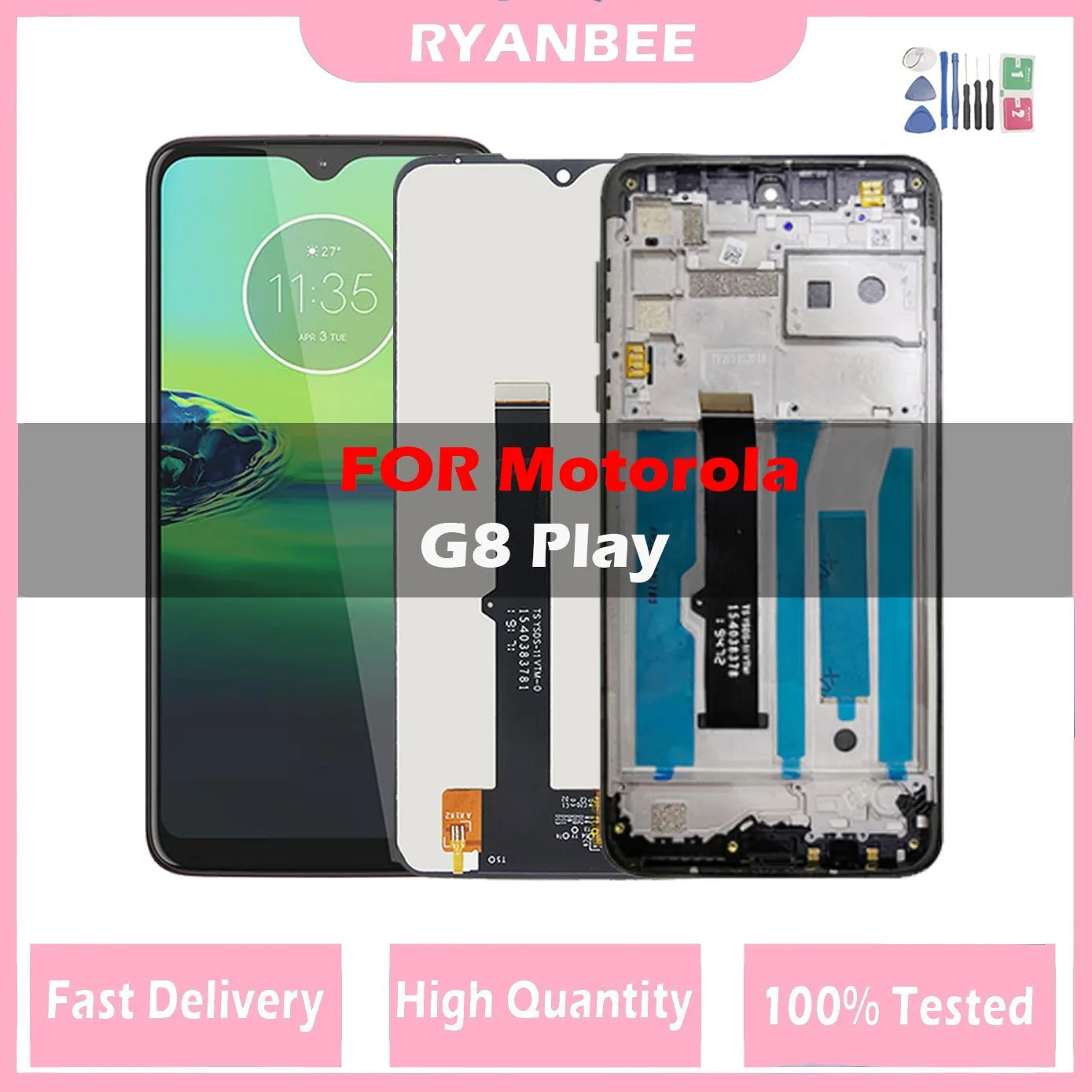 

Original LCD 6.2" For Moto G8 Play XT2015 XT2015-2 LCD Display Digitizer Assembly Replacement For Motorola G8 Play Display