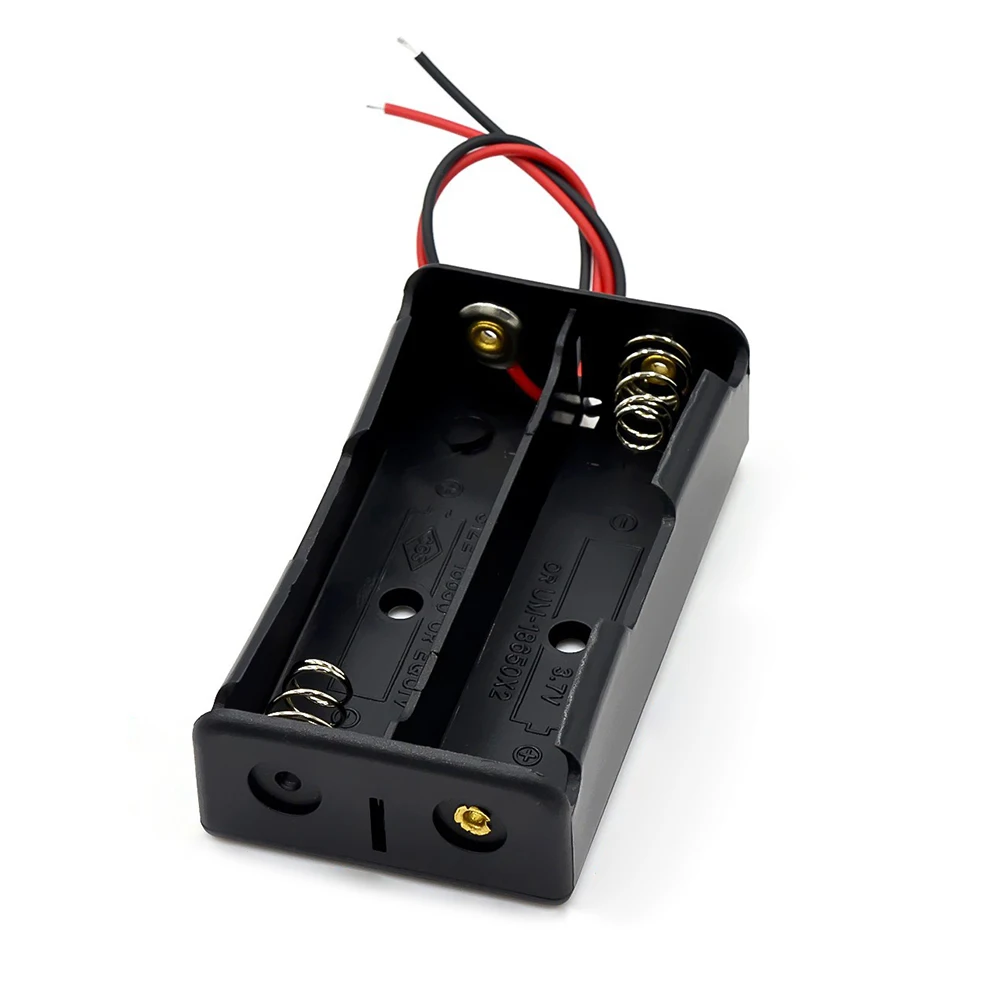 10/5/1PCS 1 2 3 4 Slot 18650 Battery Holder Power Bank with Wire Lead Plastic Battery Storage Box Case for 18650 3.7V Battery