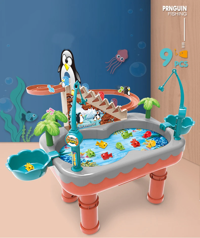 

Children's Magnetic Fishing Toy Parent-child interactive Educational Toys Electric Penguin Stair Climbing Boys Girls gift