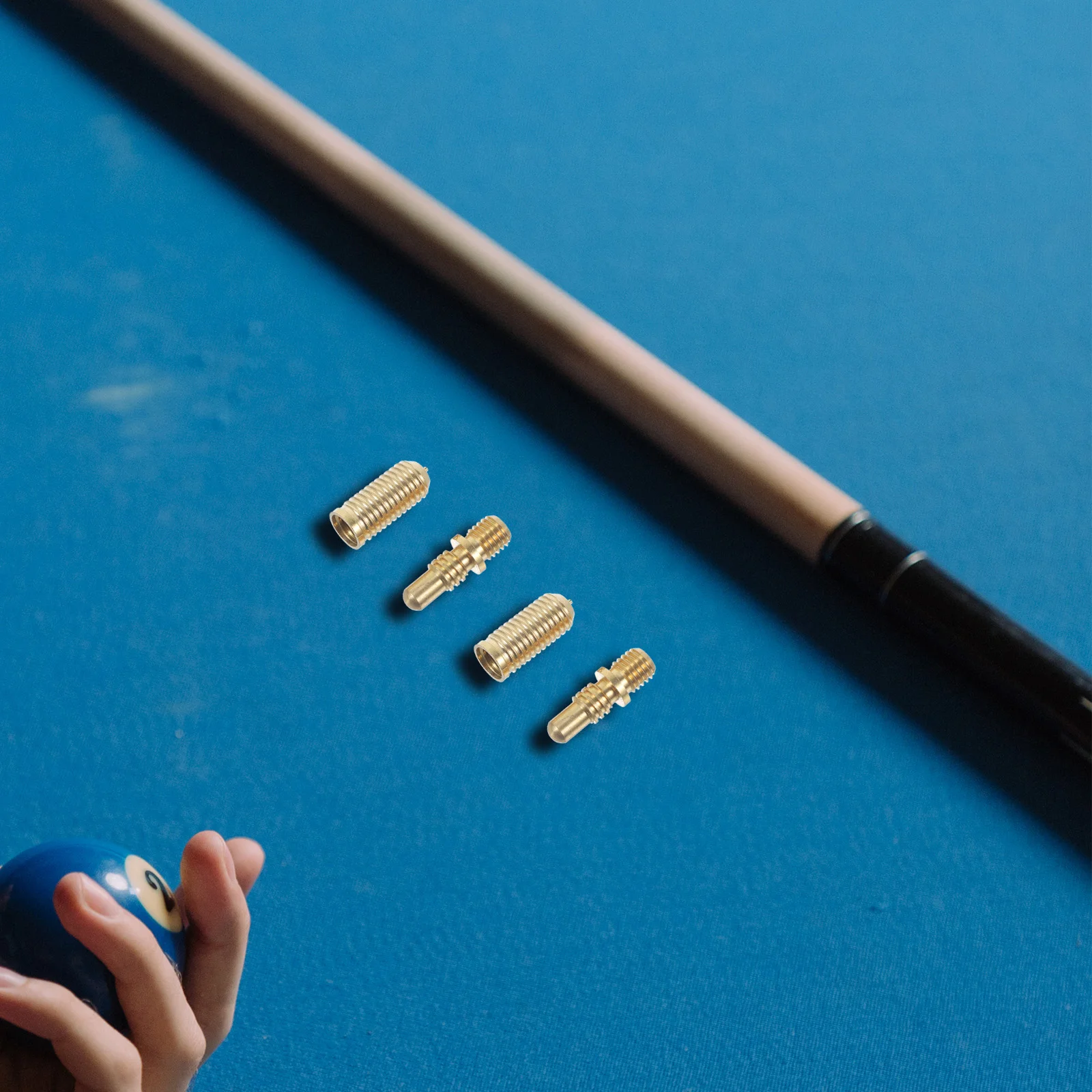2 Sets Pool Cue Extension Rod Joint Screws Heavy Duty Copper Screws Billiard Cue Connecting Screws 2