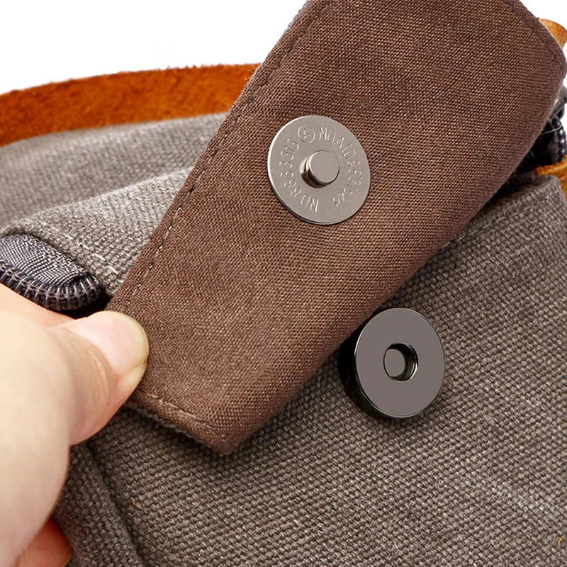 Durable Canvas Zipper Toiletry Bag With Leather Handle Travel Men Wash Shaving Waterproof Storage Bag Women Makeup Organizer Bag 4