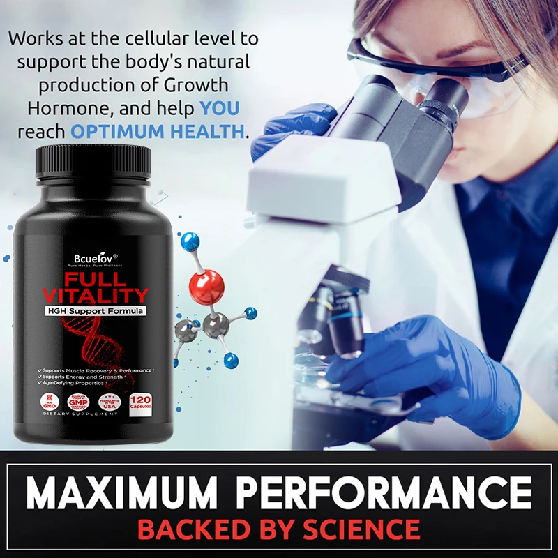 Muscle Support Supplement, Supports Muscle, Energy and Strength, Anti-Aging Support, for Men and Women, Non-GMO