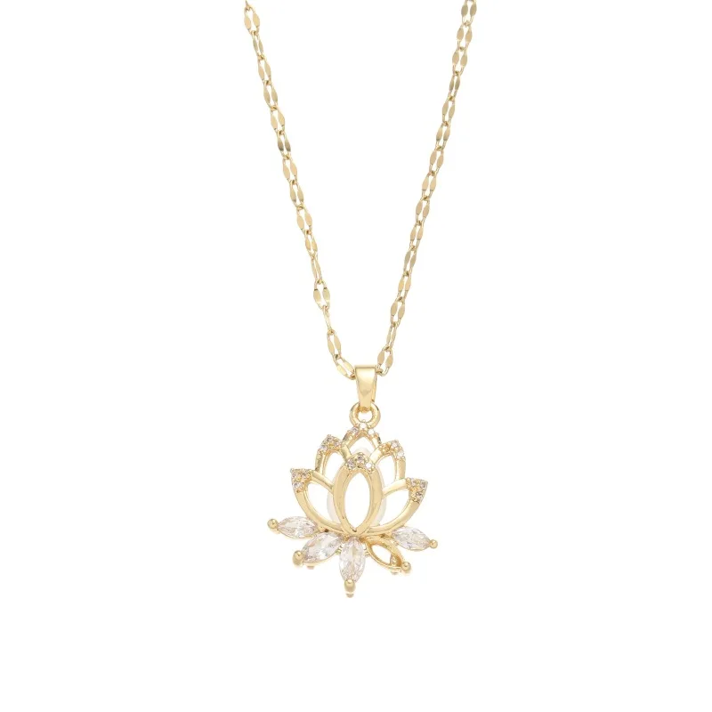 アクセサリー LOTUS SILVER NECKLACE GOLD LOTUS SILVER NECKLACE GOLD – STRONG