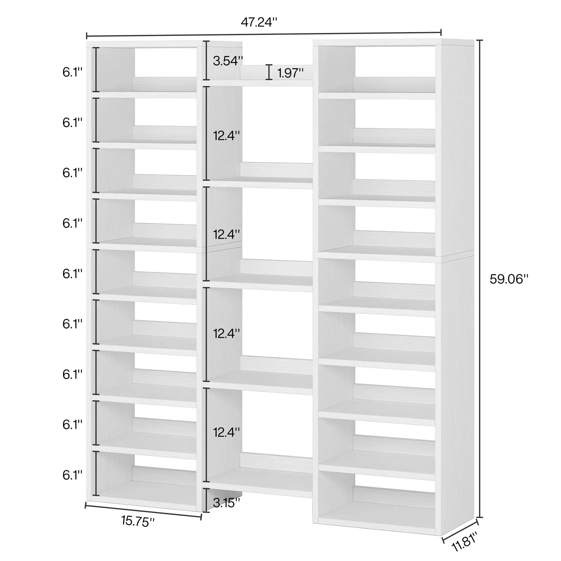14-Tier Shoe Rack Cabinet 2