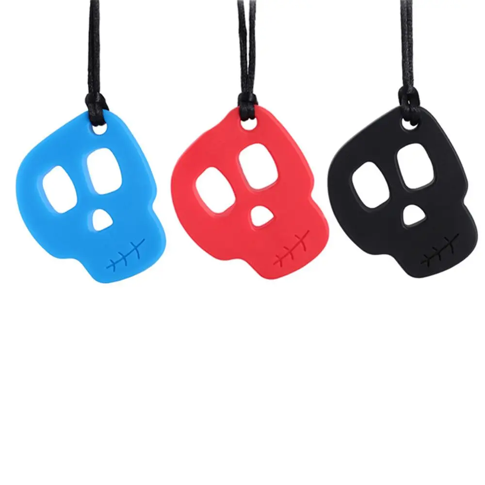 Kids Teething Anti Autism Chewing Pendant Chewy Necklace Teether Necklace Sensory Chew Teething Toys