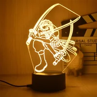 Lampe LED One Piece Roronoa Zoro Veilleuse 3D 14