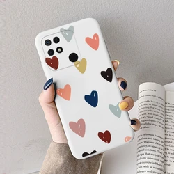 Charming Heart & Floral Silicone Matte Protective Case - Soft Back Cover for Redmi 10 (Kba-aixin92)