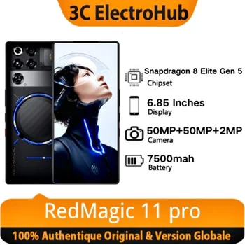 Smartphone Gaming RedMagic 11 Pro 5G Versione Globale 6.85" processore Snapdragon 8 Elite Gen 5, batteria 7500mAh, fotocamera 50MP, NFC
