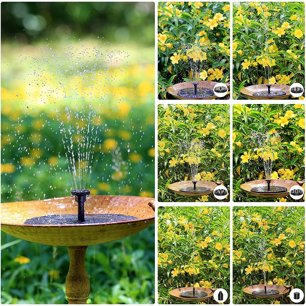 

2022 Courtyard Solar Fountain Swimming Pool Waterfall Fountain Garden Decoration Outdoor Bird Bath Floating Water