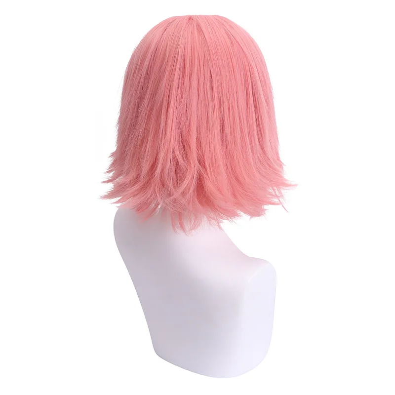 Peluca de cosplay de Sakura Haruno para mujeres y niñas, disfraces de cabello de estilo rosa, Anime comic Sakura, Halloween