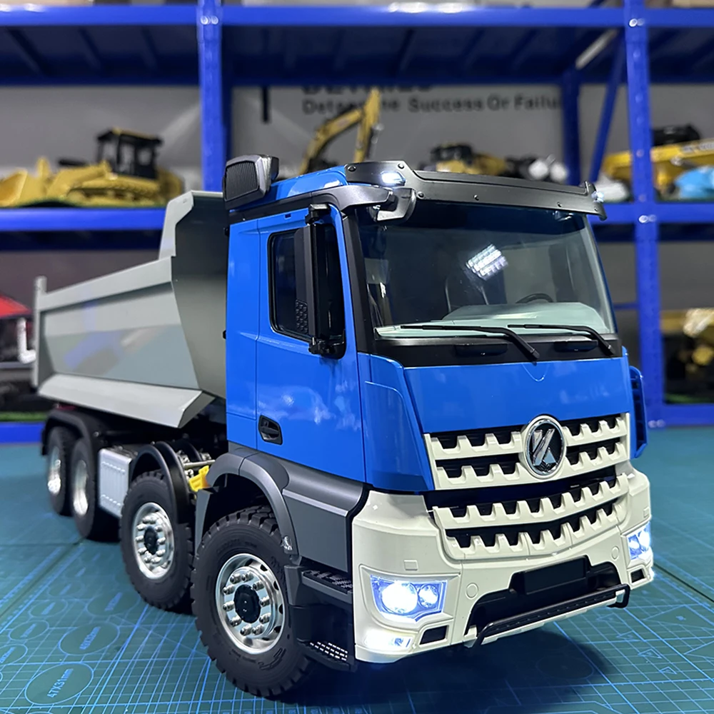 1/14 RC Autocarro con cassone ribaltabile 3348 Idraulico 6x6 Telaio in metallo Modello di camion RC Giocattolo Suono leggero Servo 2 Velocà Modello di auto telecomandata  26