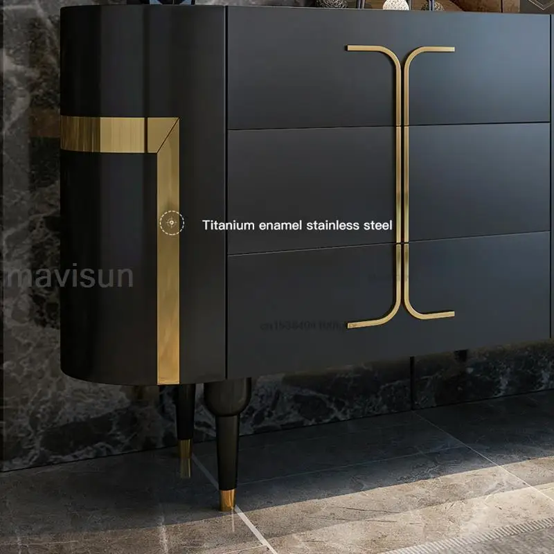Italian Hot Sale Dining Room Storage Cabinet Multifunctional Space-Saving Home Furniture Kitchen Locker With Drawers