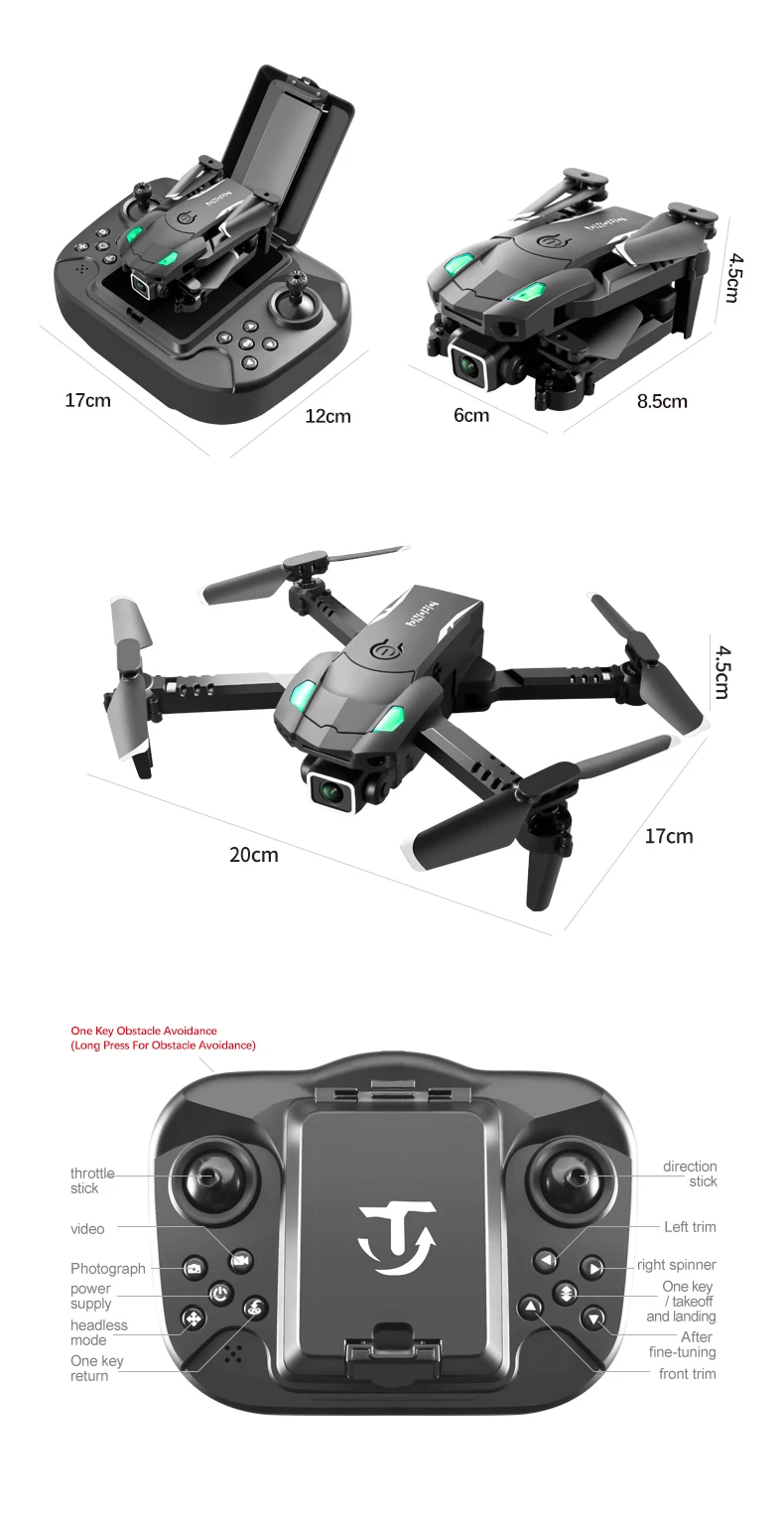 hunters 2.4 ghz rc 6 axis gyro quadcopter S128 Mini Drone 4K HD Dual-camera Aerial Camera Quadcopter Fixed-height Three-sided Obstacle Avoidance Remote Control Aircraft aerocraft drone 6ch remote control quadcopter