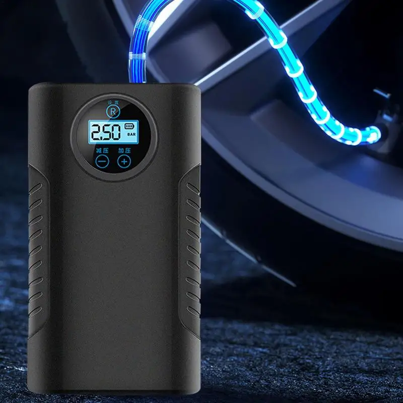 

Насос воздушный портативный автомобильный, 120PSI, с цифровым компрессором