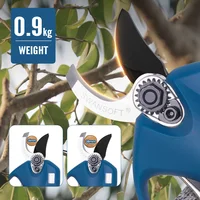28mm LED screen progressive anti shearing hand electric pruning cutter fruit tree pruning cutter lithium battery cordless garden 1