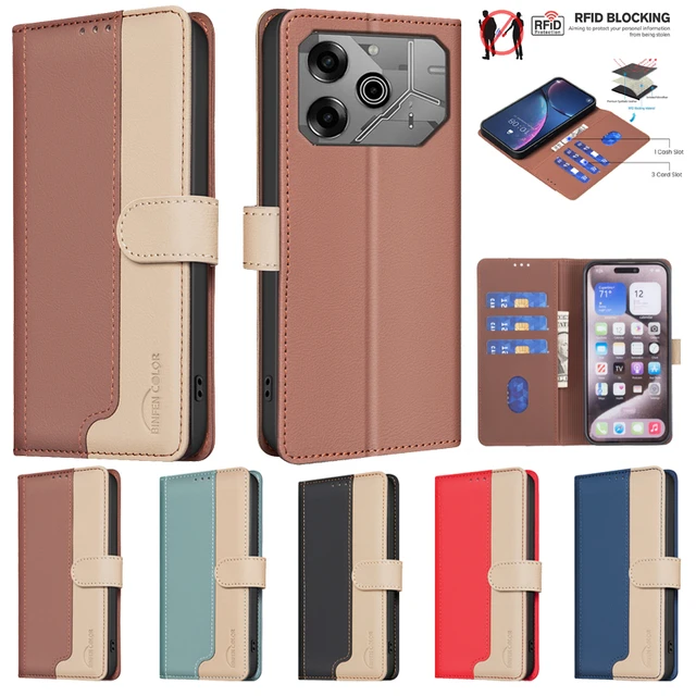 Leather Wallet Case For Tecno Camon 30 5g Cl7 Tecno Pova 6 Pro Li9 Pova6pro Pop.jpg