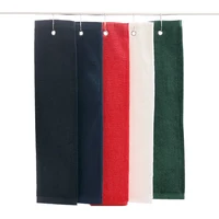 40*60cm Golf Towel with Hook Cotton Golf Cleaning Soft Sport Hand Towel Cleaning Golf Clubs Black White Red Green Blue Drop Ship 1