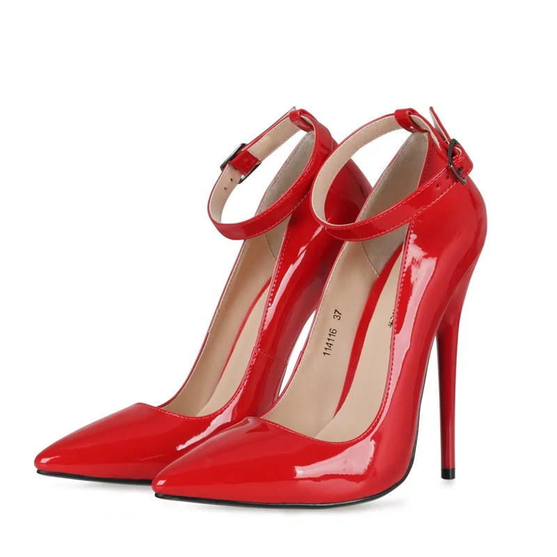 

CACA 14cm Goblet High Heels,Women Pumps,Fashion Sexy Patent Leather Stage Dance Shoes,Shallow Out,Pointed Toe,Black,Red,Dropship