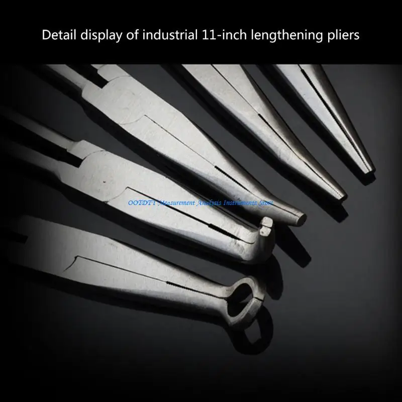 Lot de 5 pinces à bec long 280mm - Outils de précision acier carbone
