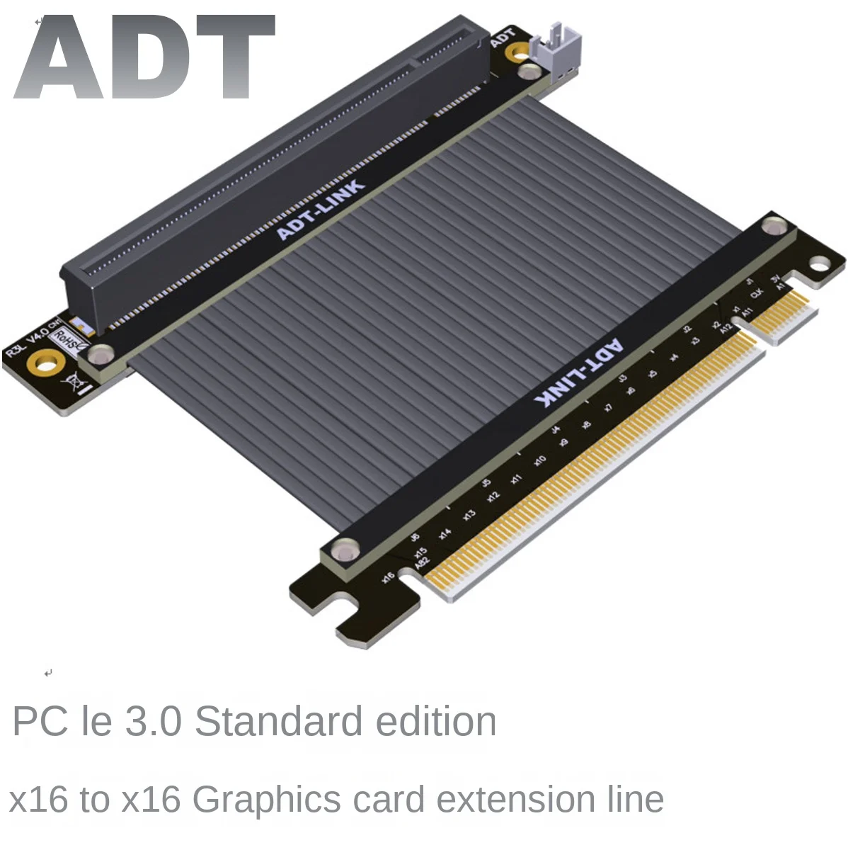 

Кабель-удлинитель для видеокарты PCIE 3,0x16, совместимый с ATX, компьютерное шасси, видеокарта, гибкий кабель 90 градусов