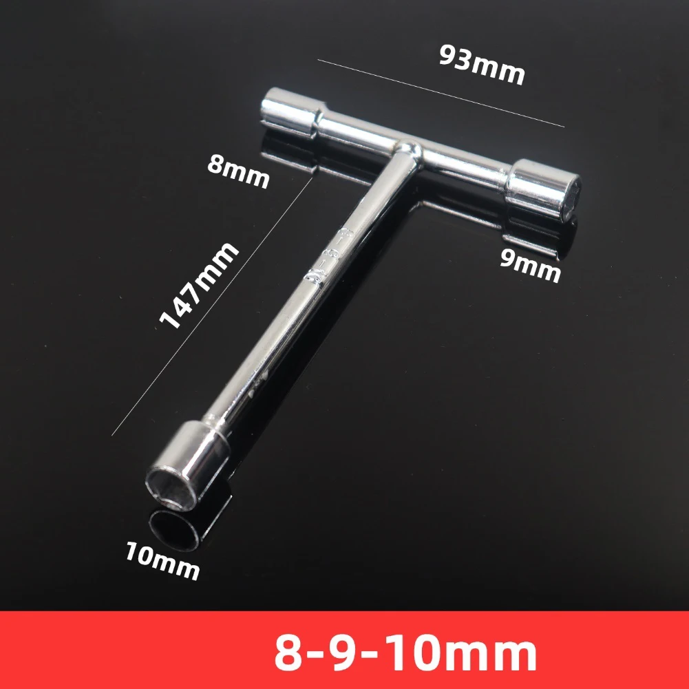 T Griff Fahrräder 3 Weg Hex Steckschlüssel 8mm 9mm 10mm 12mm 14mm 17mm 19mm Steckschlüssel Für Radfahren Reparatur Schraubenschlüssel Hand Werkzeuge – Detail 4