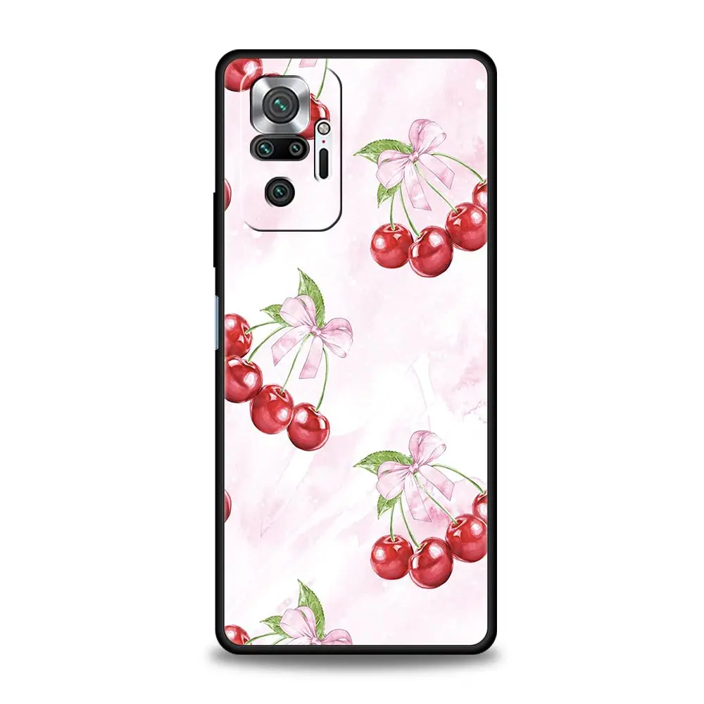 Cute Cherry Bow Soft TPU Phone Case Cover
