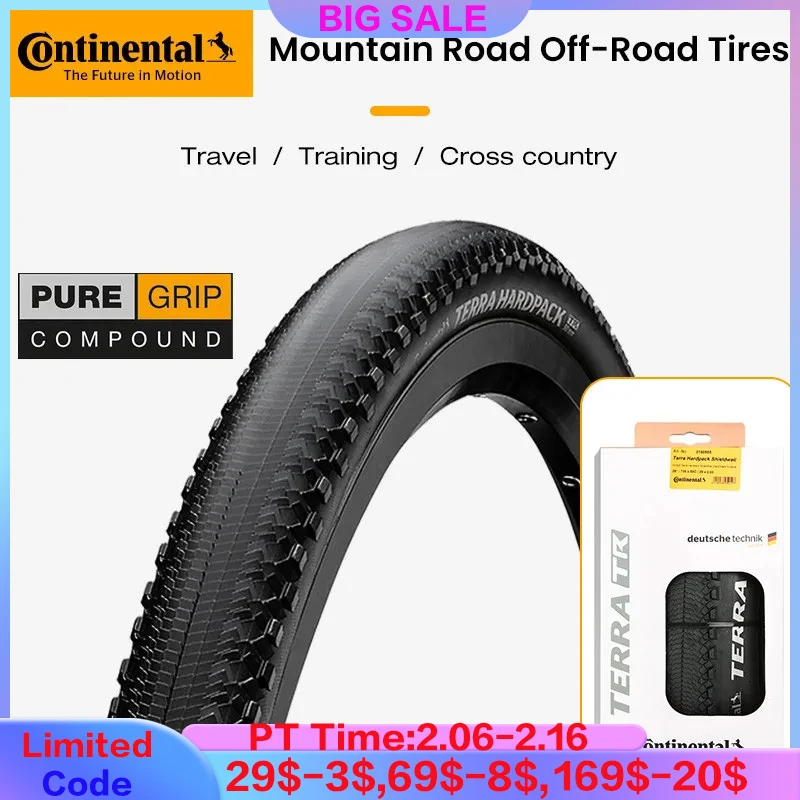Continental Mtb Pneumatico 29 27.5 Terra Hardpack Shieldwall Anti Foratura Pneumatico Pieghevole Mountain Bike E-Bike Tubeless Gravel Tire