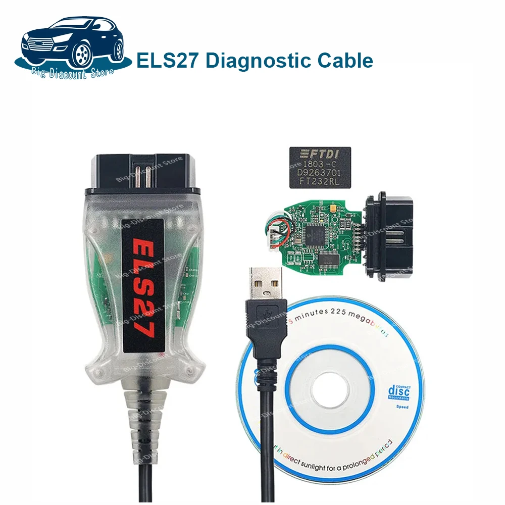 FORScan ٱ ĳ, PIC24HJ128GP FTDI Mircochip ELS 27, ֽ ELS27, V2.3.8 OBD2