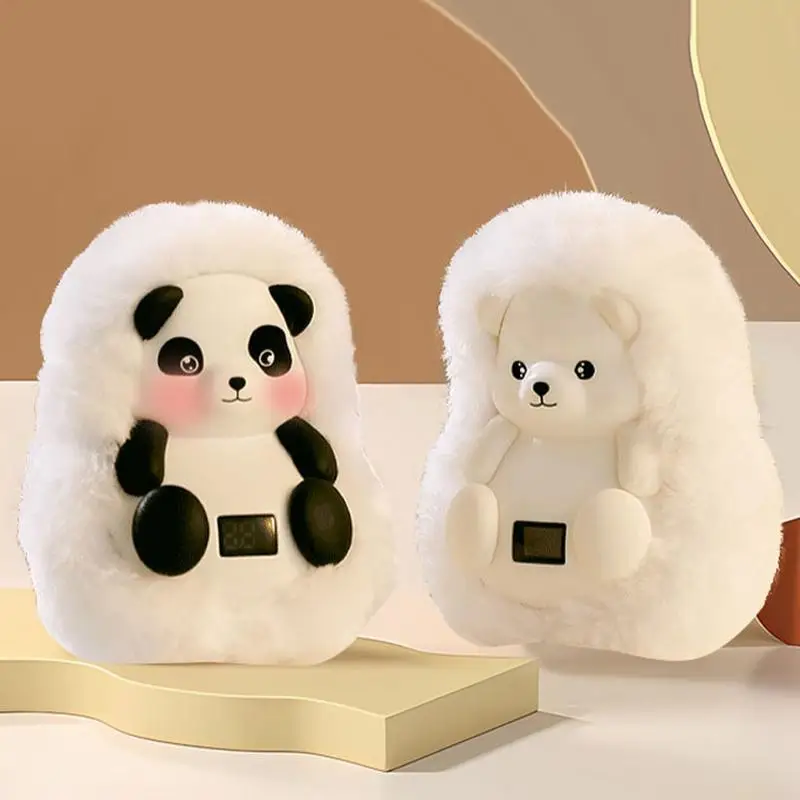 Mini Cartoon Panda Bear Hand Warmer Charging Treasure Cute Plush Polar Bear Mobile Power Pocket Hand Heater Winter Hand Warmer