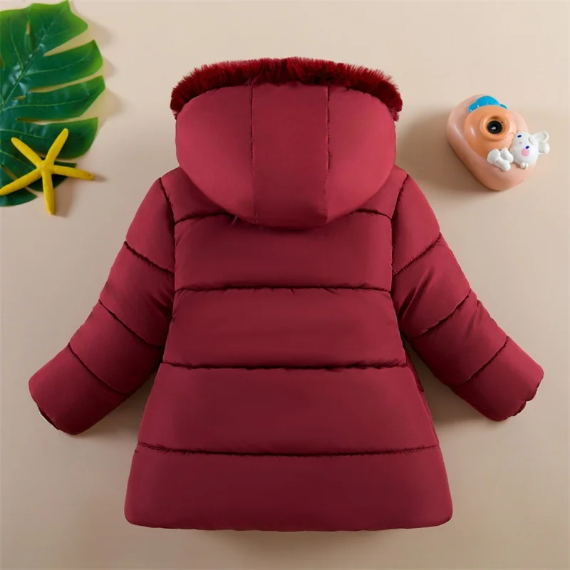 Winter Girls Casual Warm Parkas Children Windproof Thick Down Puffer Jacket Teen
