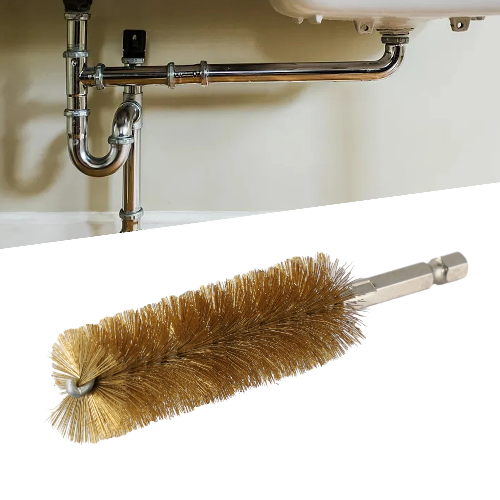 

1pcs 9-25mm Wire Tube Machinery Cleaning Brass Brush Rust Cleaner Washing Polishing Tools For Manufacturing Processing Industry