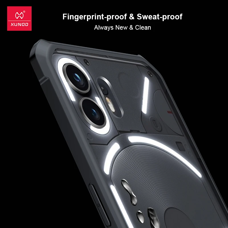 Shockproof Acrylic Phone Case with Airbag Bumper and Transparent Back Cover