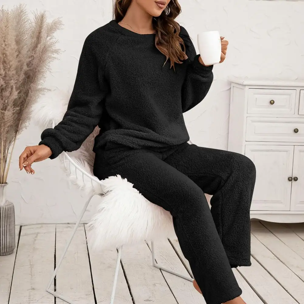 Women Pajamas Set Women Pajama Suit Cotton Pajamas Set Purple Flannel Women Pajamas Sets Autumn Winter Long Sleeves Long Pants Casual Sleepwears Soft Pijamas Comfy Pyjamas Cozy