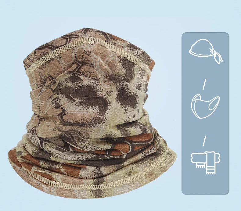 Radfahren Hals Gamasche Frühling Sommer Männer Frauen Camouflage Camping Sonnencreme Schal Outdoor Sport Elastische Atmungsaktive Reise Maske – Detail 2