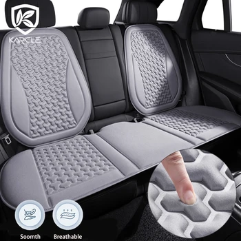 Coprisedile per auto traspirante 3D Tappetino protettivo Cuscino universale Convesso Design a Y Set completo per la maggior parte delle auto Accessori interni Pad