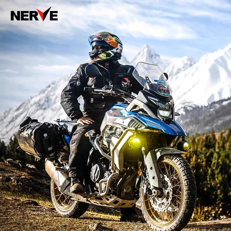 NERVE Motocross Riding Clothes Autumn Winter Warm Waterproof Motorcycle Jacket Pants Men CE Anti-fall Off Road Jacket Rally Suit