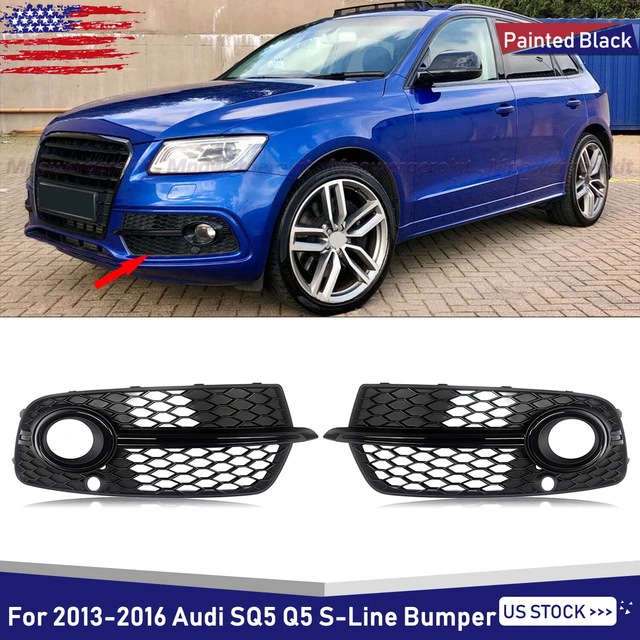 For 2013-17 Audi SQ5 Q5 S-Line Front Bumper Fog Light Grille Cover with  Black Trim - AliExpress