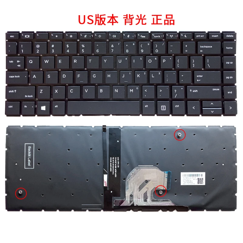 Teclado Retroiluminado para hp Probook 440 g6 g7 445 g6 g7 Hsn-q15c Q24c Q21 66 Pro 14 g2 g3 us ru sp