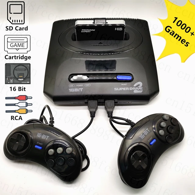 Jogo de dois jogadores controlador ergonômico 16bit retro vídeo inglês  console de jogos para festa - AliExpress