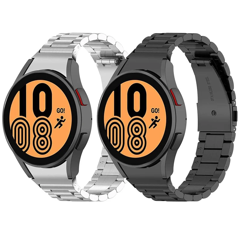 

No Gaps Stainless Steel Band for Samsung Galaxy Watch 4 Classic 46mm 42mm/Watch4 44mm 40mm Wrist Strap Curved end Metal Bracelet