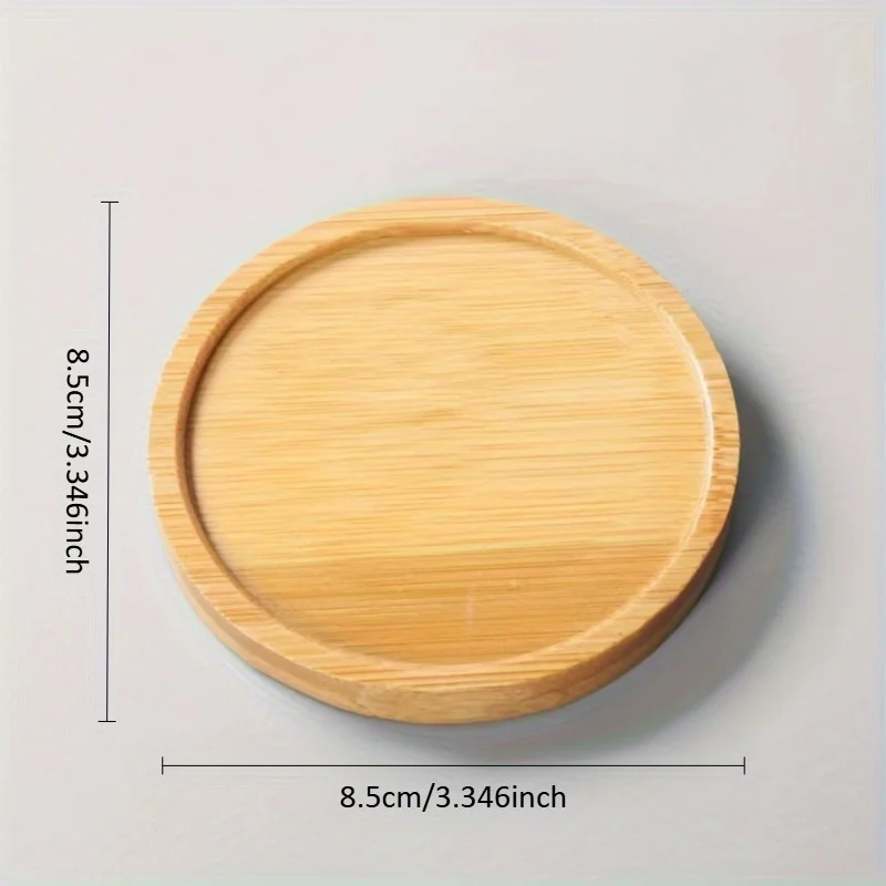 1pc Kung Fu Tea Ceremony Bamboo Coaster Heat Insulation Mat Bamboo Round Wooden Coaster Thermal Insulation Pads