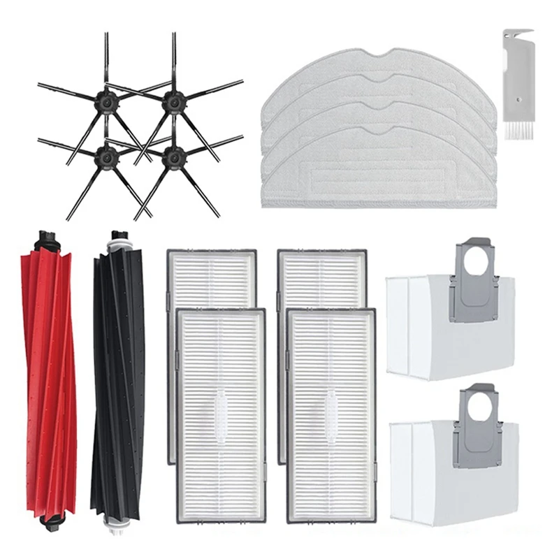 

Для Roborock S8 PLUS S8 + S8 Pro Ultra Запчасти для робота-пылесоса швабра с основной боковой щеткой Hepa фильтр пылесборник