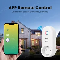 WiFi Smart Plug Tuya Smart Home Electrical Outlet Power Strip Socket with 2 USB Remote Control by Smart Life App Alexa Google - Image 3