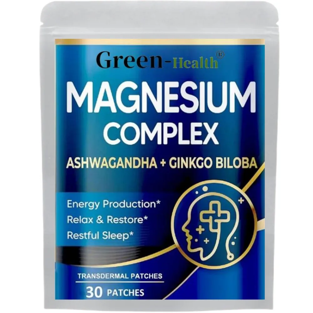 30 Patches Magnesium Complex Transdermal Patches with Ashwagandha Ginkgo Biloba-Relax & Restore