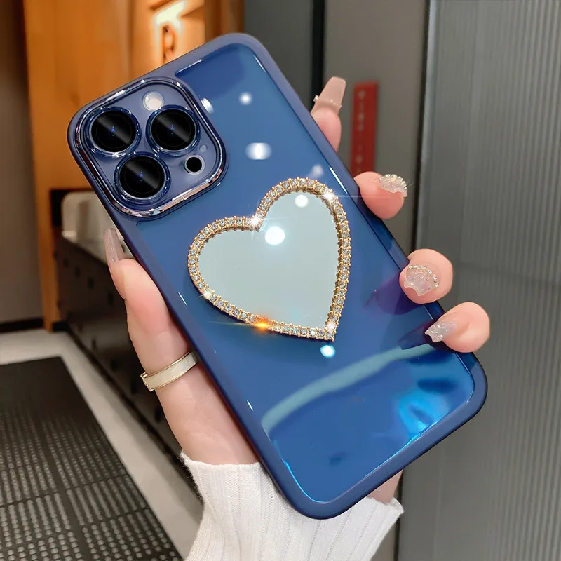 Glitzer Diamant Spiegel Handyhülle für Samsung Galaxy S23 ultra S24 S23FE S22 Plus S21FE s20 FE M13 M14 A05 A05S Weich_voghion.com