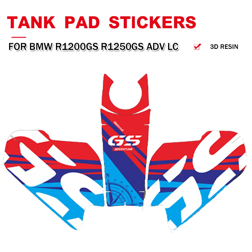 

For BMW R1200GS R1250GS LC Adventure 2014-2022 2023 R1250 GSA Motorcycle 3D Resin Tank Pad Protection Side Gas Knee Grip Decals