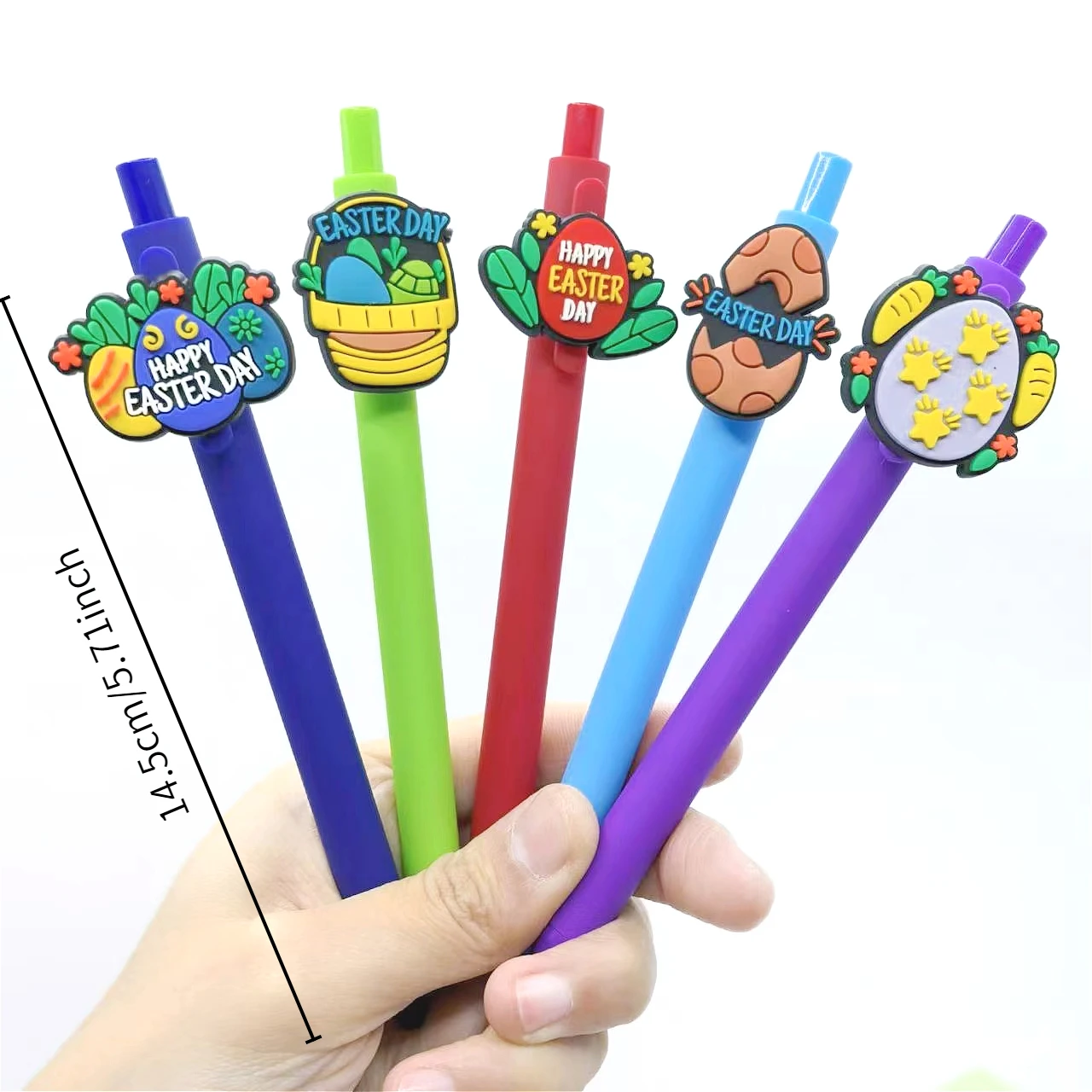 10PCS Easter patch pen, Easter series styling gender-neutral pen, creative holiday gift pen ballpoint pen, random style 2