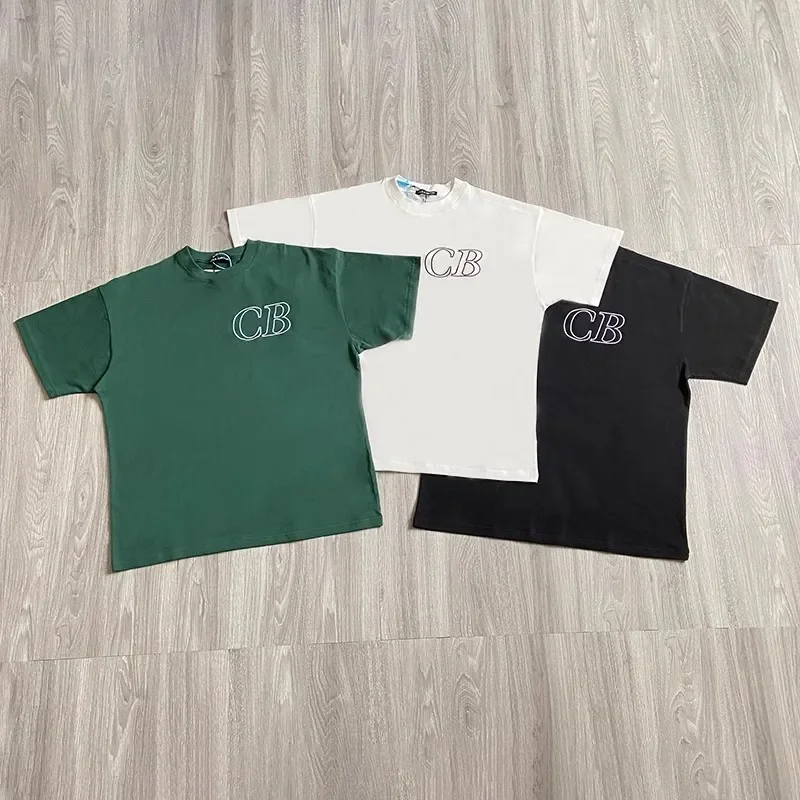 

Уличная одежда, футболка с вышивкой Коула букстон для мужчин и женщин, версии 1:1, черная, белая, зеленая футболка, Повседневная футболка CB