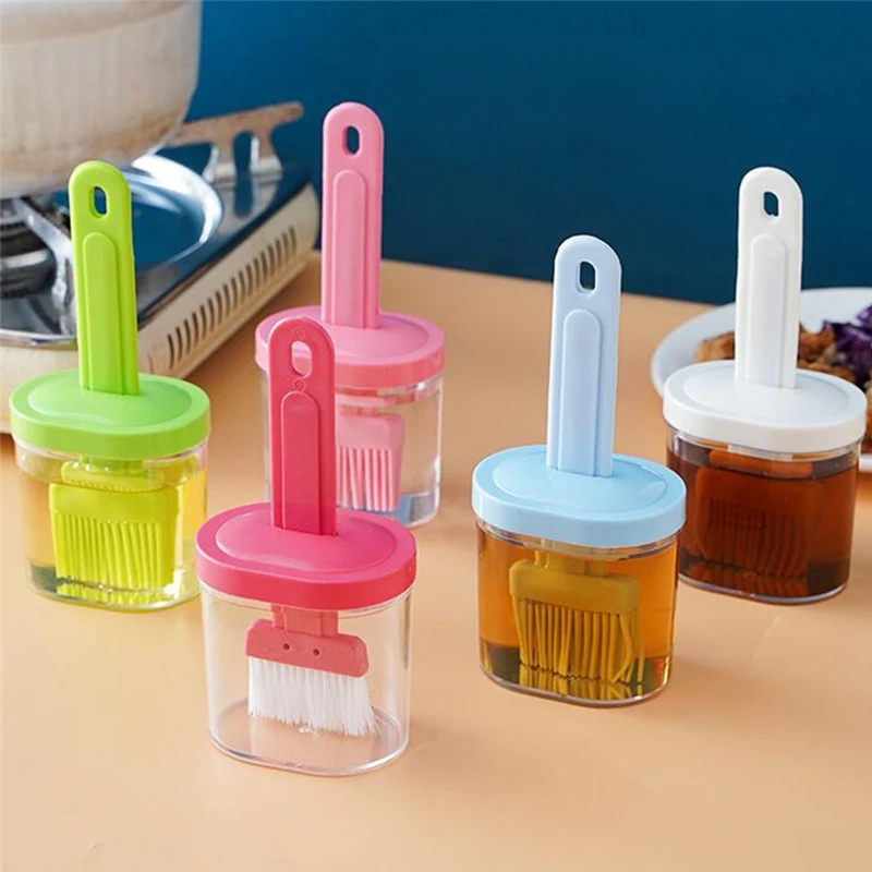 

Barbecue Oil Brush High Temperature Resistant Home Baking with Bottle Silicone Nylon Cooking Tools Kitchen Baking Gadgets