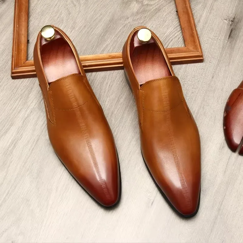 Formal shoes man, English style, cowhide build, breathable, dress, wedding wear, love, size 46